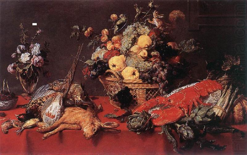 SNYDERS, Frans Still-life with a Basket of Fruit w r china oil painting image